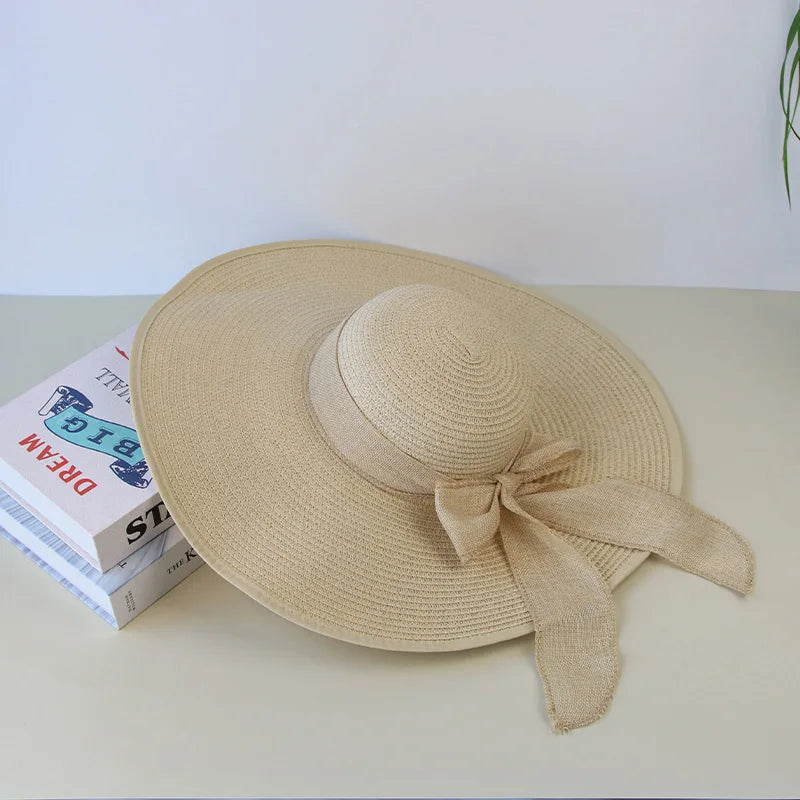 Sofie™ Stråhat – Sommerhat med Sløjfe og Bred Skygge