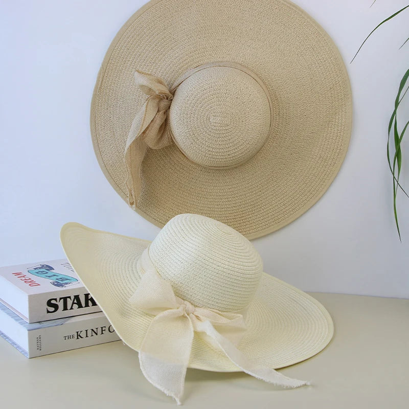 Sofie™ Stråhat – Sommerhat med Sløjfe og Bred Skygge