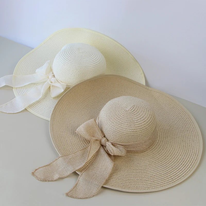 Sofie™ Stråhat – Sommerhat med Sløjfe og Bred Skygge