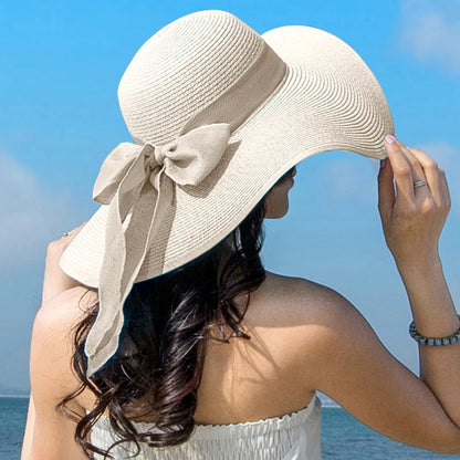 Sofie™ Stråhat – Sommerhat med Sløjfe og Bred Skygge