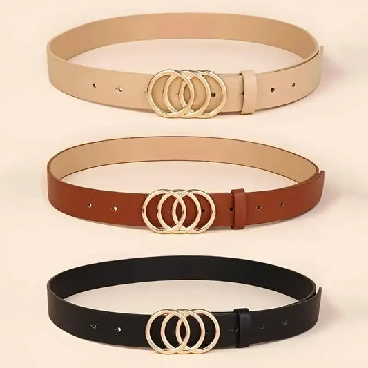 Ella™ Triple Ring Bælte – Tidløs Accessory til Enhver Anledning