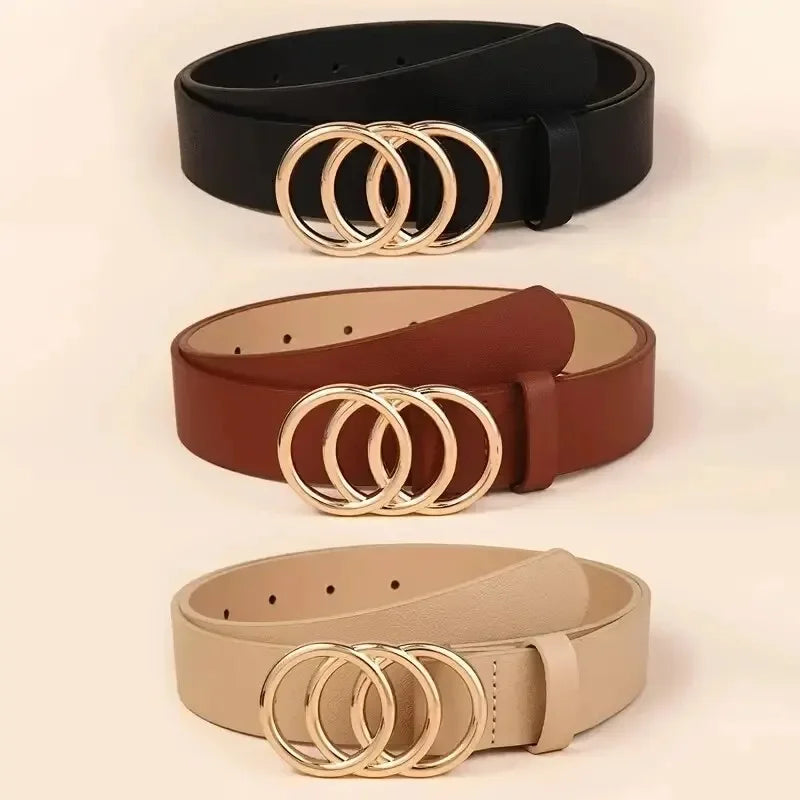 Ella™ Triple Ring Bælte – Tidløs Accessory til Enhver Anledning